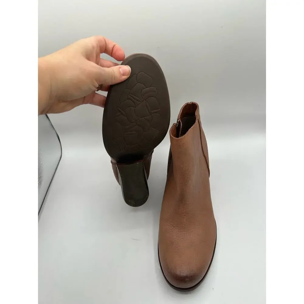 Kork Ease Women's Natalya Wedge Bootie Natural Brown Tan Camel Leather Sz 9.5 - Picture 8 of 13